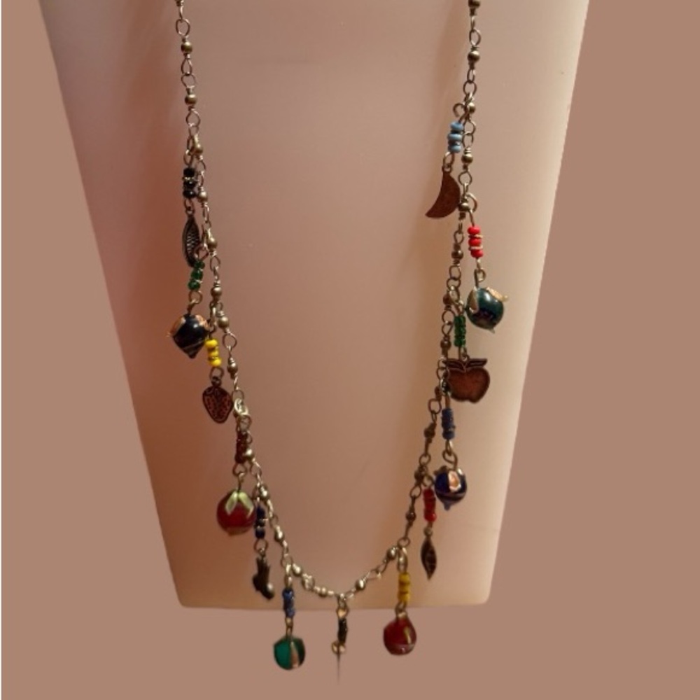 Lucky Brand Beaded Charm Necklace - Picture 2 of 3
